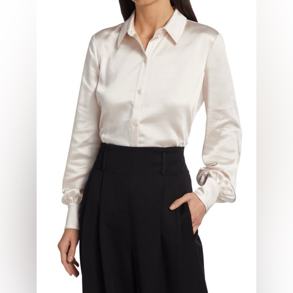 NWOT Kate Spade Satin Pastis Blouse